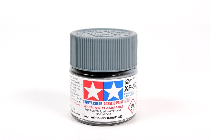Tamiya Mini Acrylic 10 ml - XF - 82 Ocean Gray 2 (RAF) Matte Finish - The Merri Artist - merriartist.com