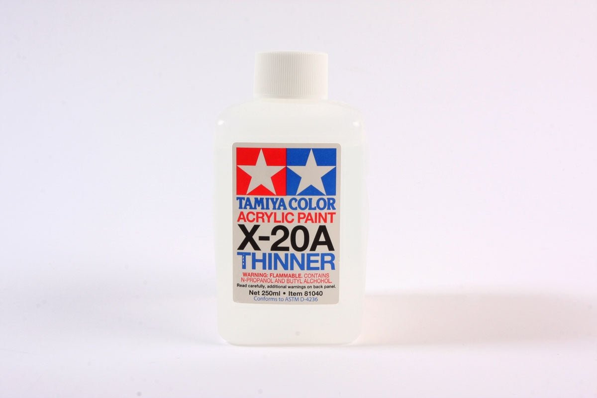 Tamiya X - 20A Acrylic Poly Thinner - 250ml Bottle - The Merri Artist - merriartist.com