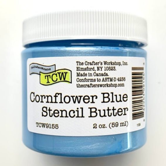 TCW Stencil Butter - Cornflower Blue 2 oz. (59 ml) - The Merri Artist - merriartist.com