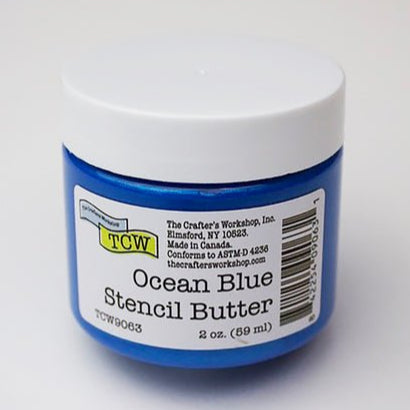 TCW Stencil Butter - Ocean Blue 2 oz. (59 ml) - The Merri Artist - merriartist.com