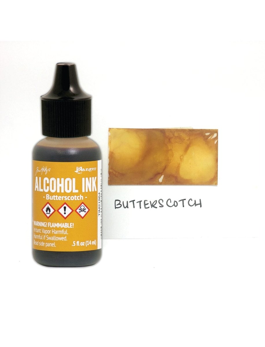 Tim Holtz Alcohol Ink .5oz - Butterscotch - The Merri Artist - merriartist.com
