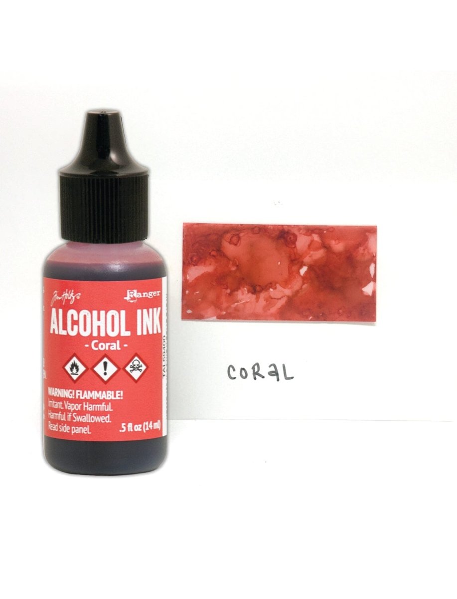 Tim Holtz Alcohol Ink .5oz - Coral - The Merri Artist - merriartist.com