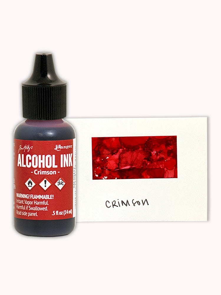 Tim Holtz Alcohol Ink .5oz - Crimson - The Merri Artist - merriartist.com