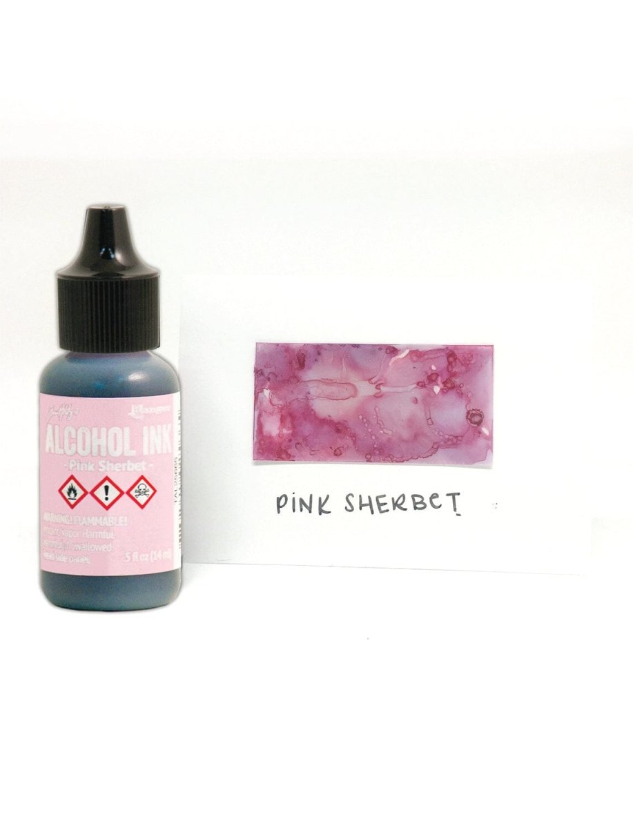 Tim Holtz Alcohol Ink .5oz - Pink Sherbet - The Merri Artist - merriartist.com