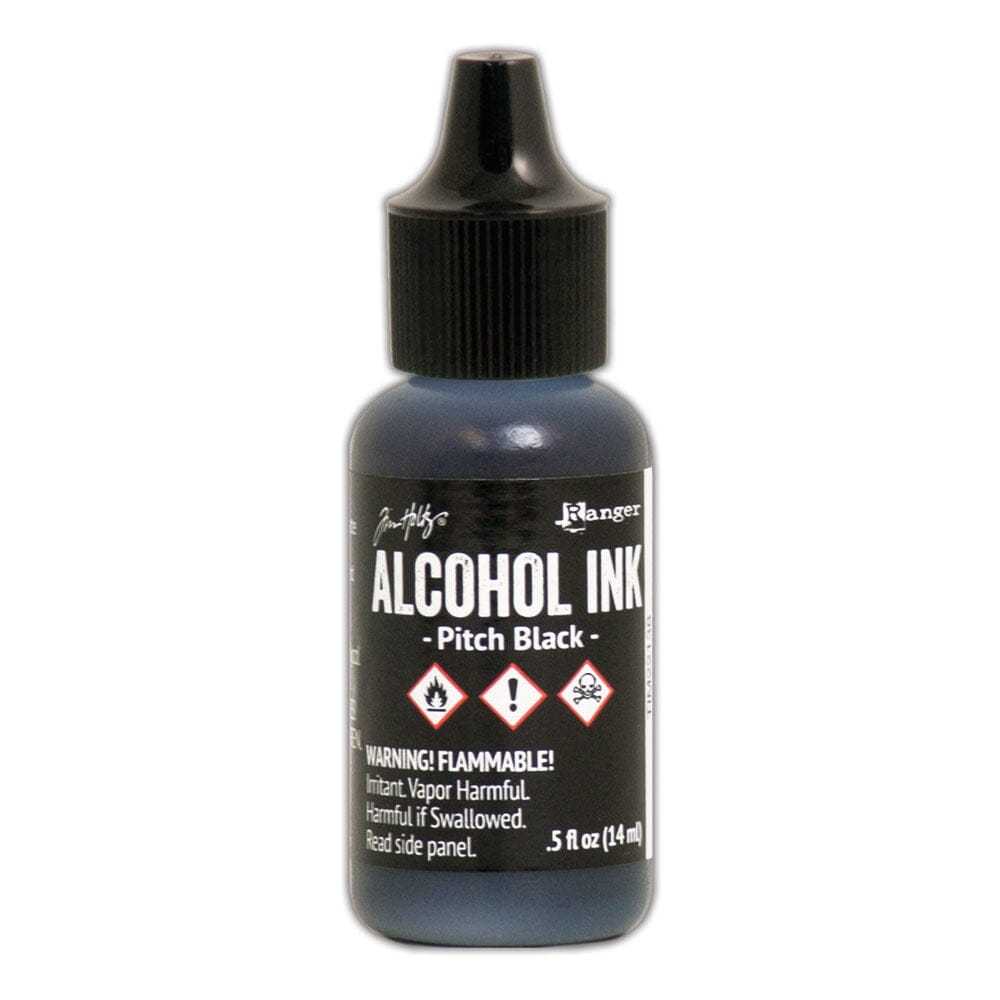 Tim Holtz Alcohol Ink .5oz - Pitch Black - The Merri Artist - merriartist.com