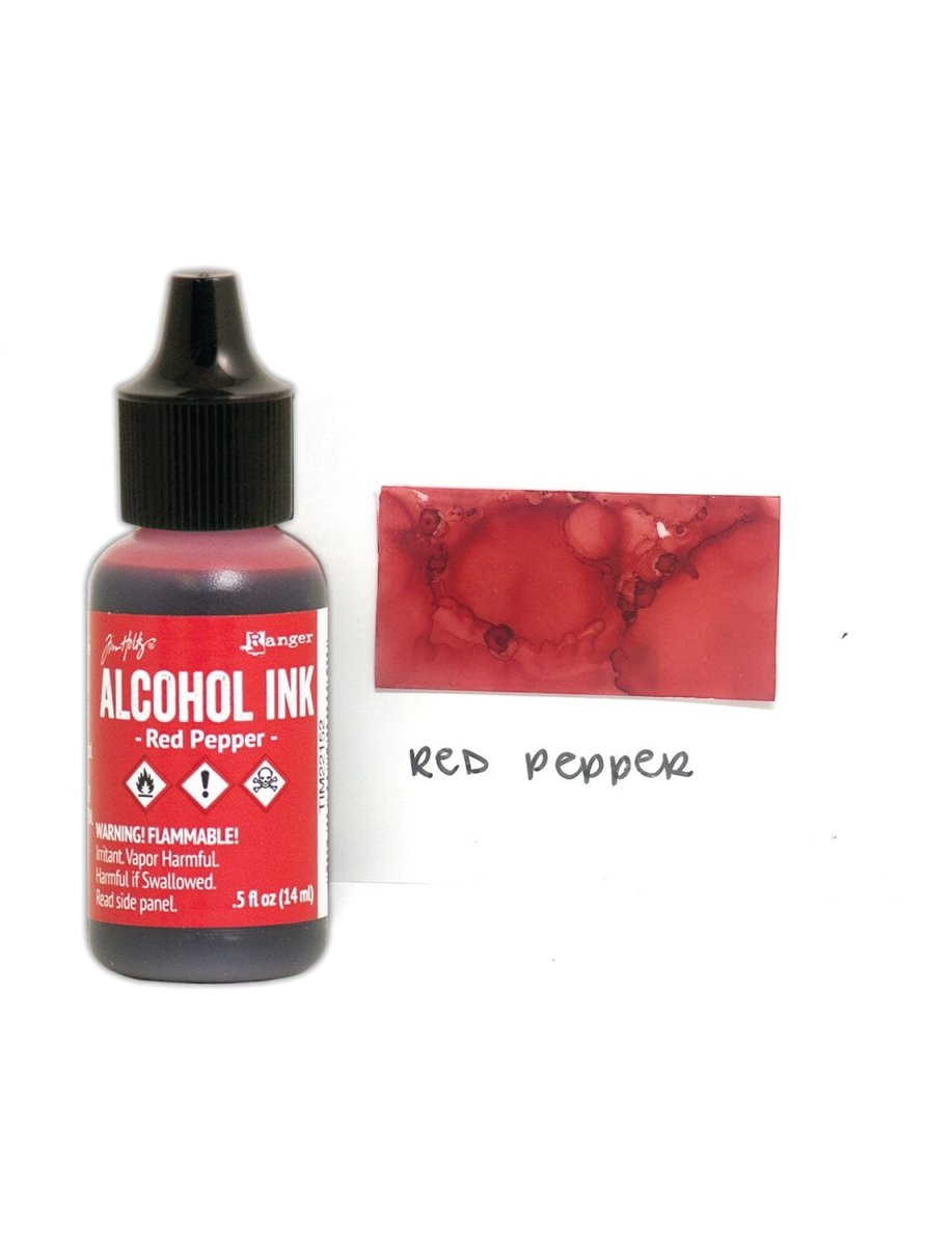 Tim Holtz Alcohol Ink .5oz - Red Pepper - The Merri Artist - merriartist.com