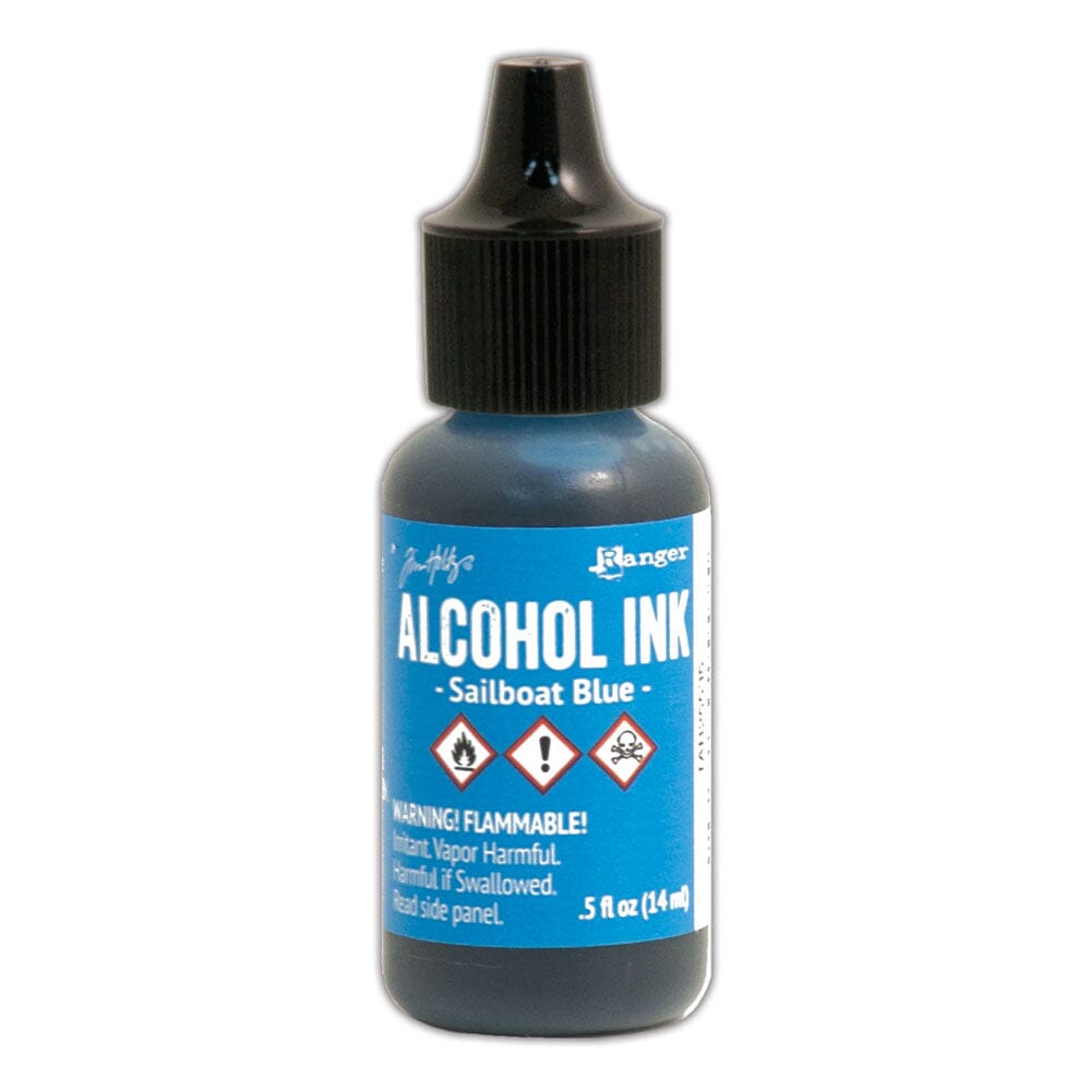 Tim Holtz Alcohol Ink .5oz - Sail Boat Blue - The Merri Artist - merriartist.com