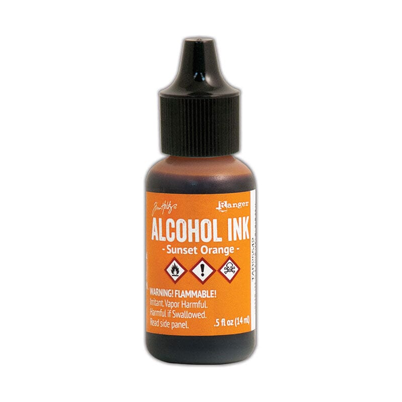 Tim Holtz Alcohol Ink .5oz - Sunset Orange - The Merri Artist - merriartist.com