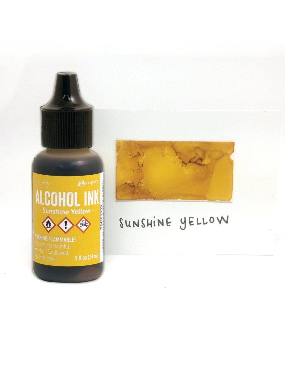 Tim Holtz Alcohol Ink .5oz - Sunshine Yellow - The Merri Artist - merriartist.com
