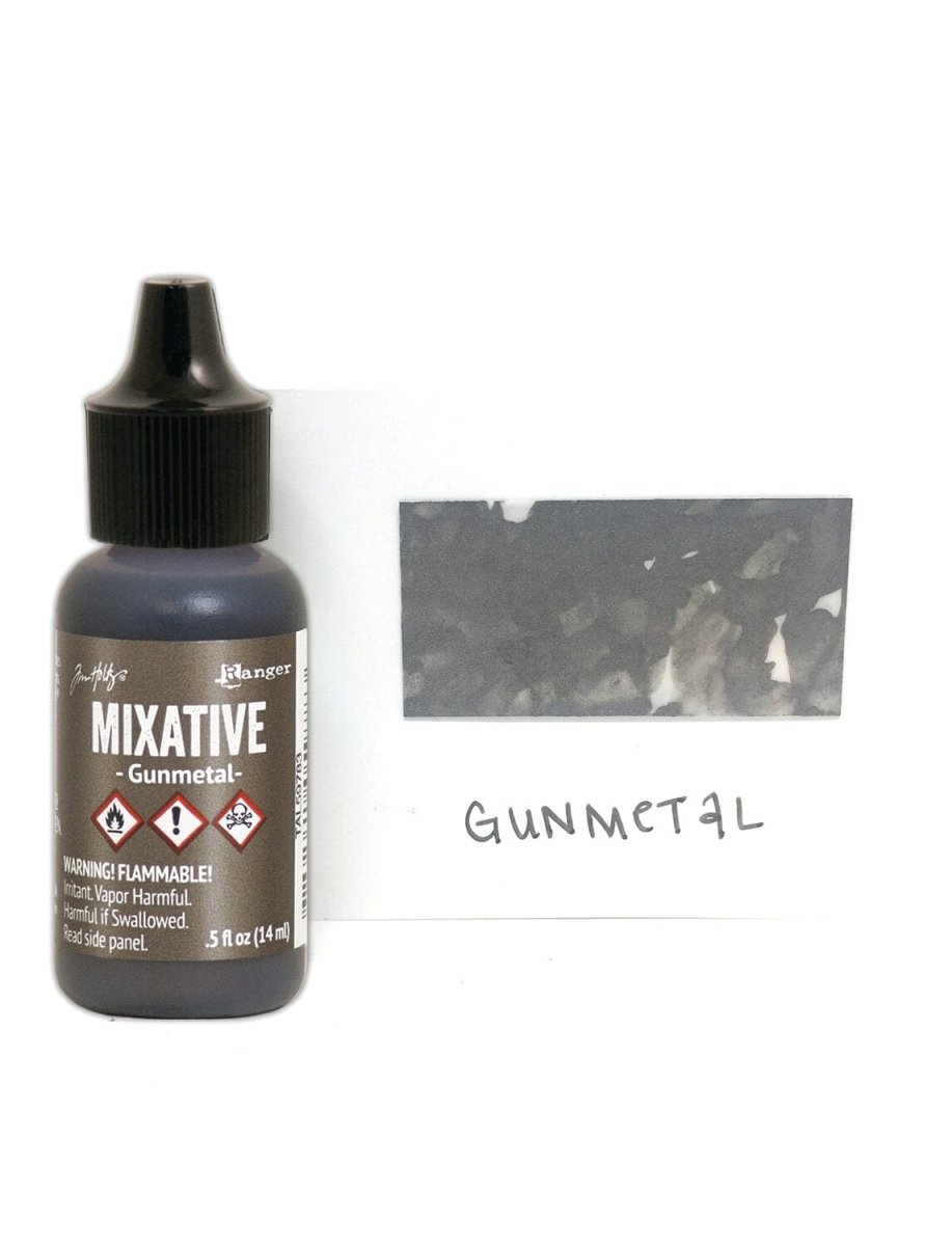 Tim Holtz Alcohol Ink Mixative .5oz - Gunmetal - The Merri Artist - merriartist.com