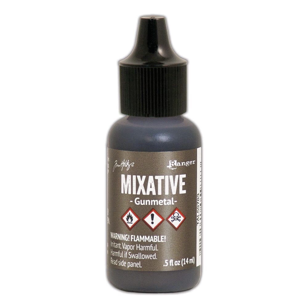 Tim Holtz Alcohol Ink Mixative .5oz - Gunmetal - The Merri Artist - merriartist.com