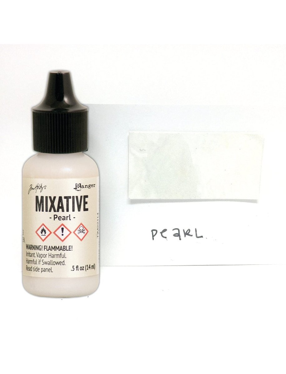 Tim Holtz Alcohol Ink Mixative .5oz - Pearl - The Merri Artist - merriartist.com