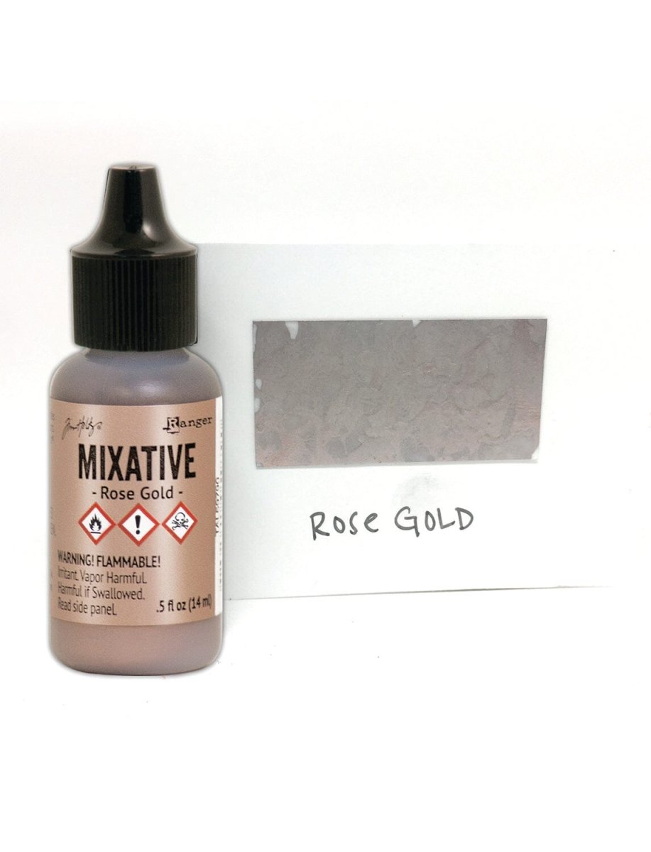 Tim Holtz Alcohol Ink Mixative .5oz - Rose Gold - The Merri Artist - merriartist.com