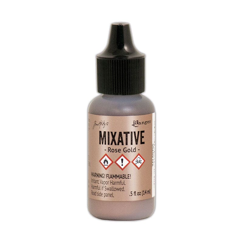 Tim Holtz Alcohol Ink Mixative .5oz - Rose Gold - The Merri Artist - merriartist.com