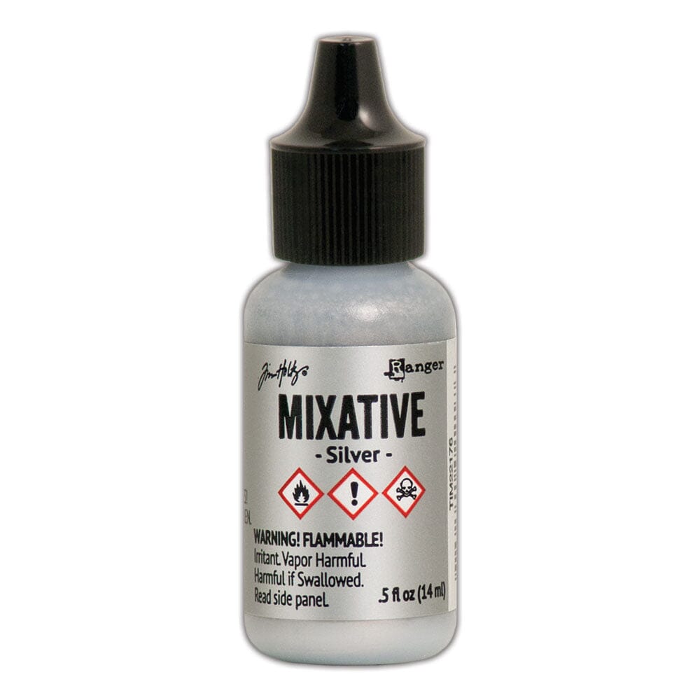 Tim Holtz Alcohol Ink Mixative .5oz - Silver Metallic - The Merri Artist - merriartist.com