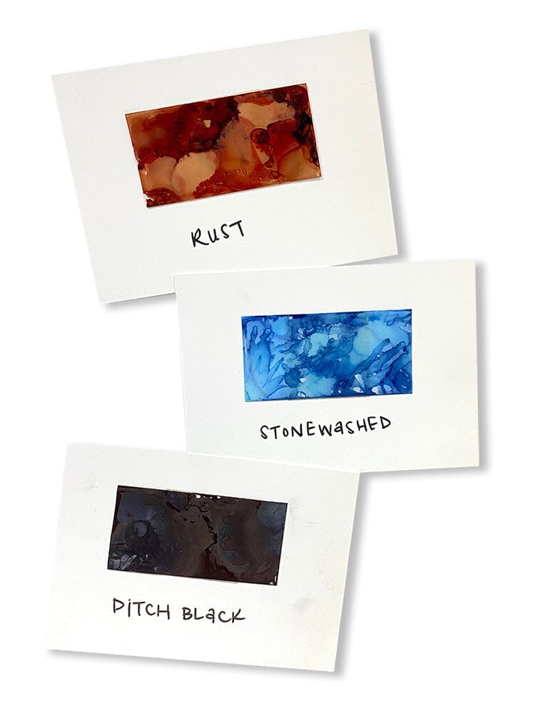 Tim Holtz Alcohol Ink Set of 3 - Miners Lantern (Rust, Stonewash, Pitch Black) - The Merri Artist - merriartist.com