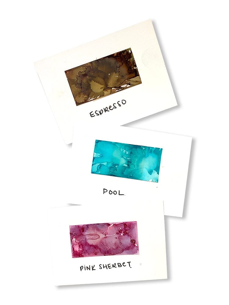 Tim Holtz Alcohol Ink Set of 3 - Retro Cafe (Pool, Pink Sherbert, Espresso) - The Merri Artist - merriartist.com