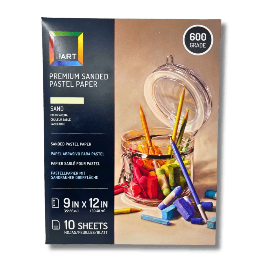 UART Sanded Pastel Paper 600 Grade - Sand (Natural or Ivory) - 9" x 12" - Pack of 10 Sheets - The Merri Artist - merriartist.com