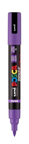uni POSCA Acrylic Paint Marker - PC - 5BR Felt Brush Tip - Violet - The Merri Artist - merriartist.com
