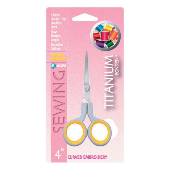 Westcott Titanium Curved Embroidery Scissors 4" - The Merri Artist - merriartist.com