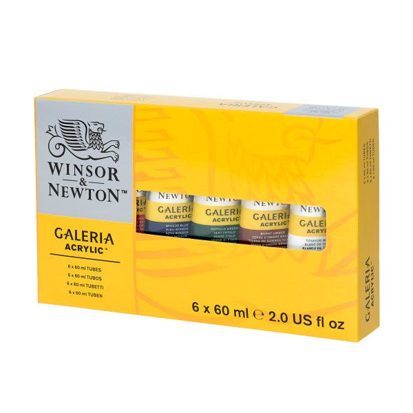 Winsor & Newton Galeria Acrylics set of 6 (60 ml Tubes) - The Merri Artist - merriartist.com