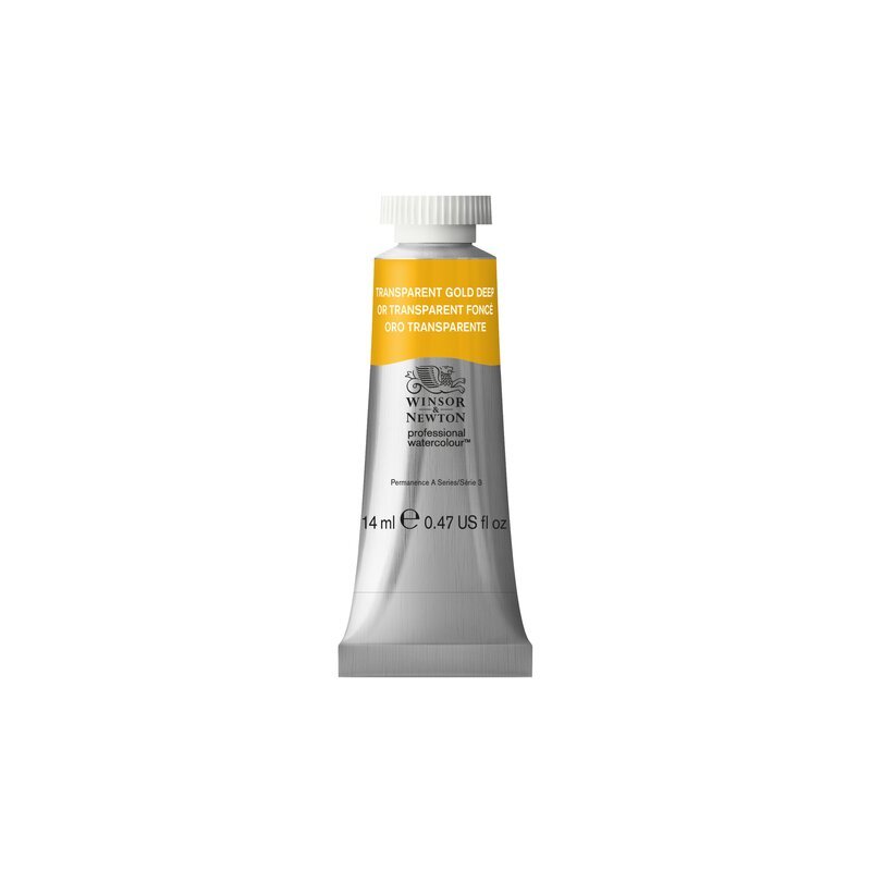 Winsor & Newton Professional Watercolor Transparent Gold Deep 14ml (formerly Quinacridone Gold) - The Merri Artist - merriartist.com