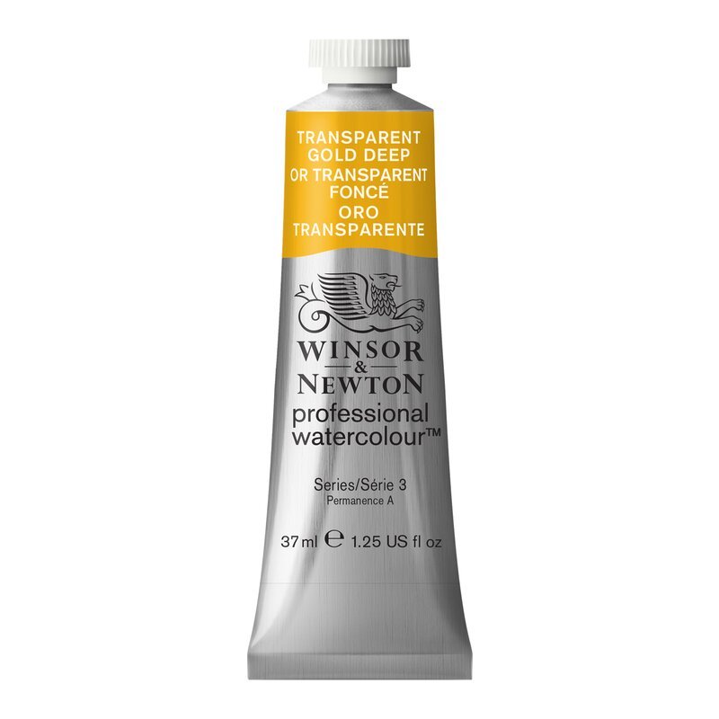 Winsor & Newton Professional Watercolor Transparent Gold Deep 37ml (formerly Quinacridone Gold) - The Merri Artist - merriartist.com