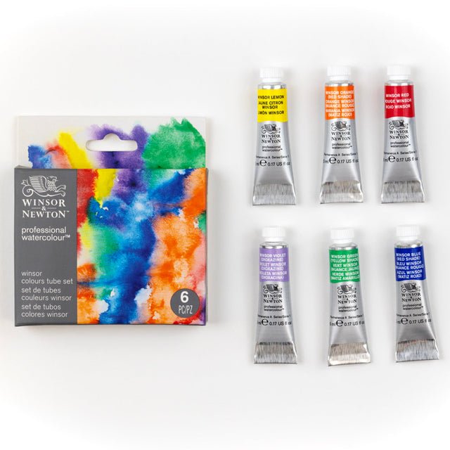 Winsor & Newton Professional Watercolor Winsor Colors Set - 6 x 5ml tubes - The Merri Artist - merriartist.com