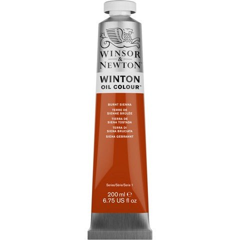 Winsor & Newton Winton Oil Paint - Burnt Sienna 200 ml - The Merri Artist - merriartist.com