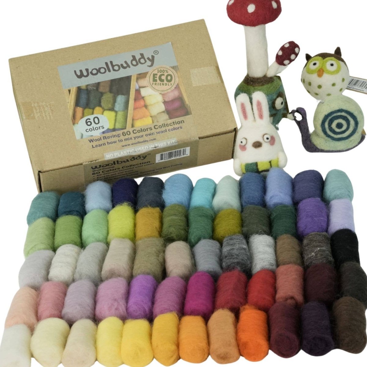 Woolbuddy - Eco Wool Fiber Collection Kit – 60 Colors - The Merri Artist - merriartist.com