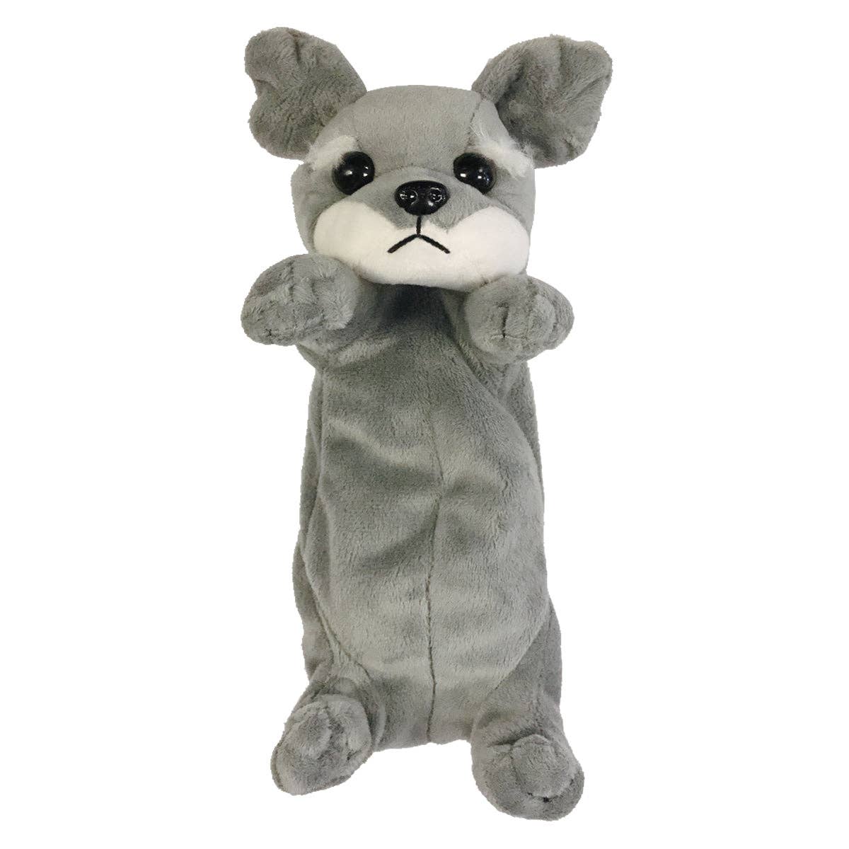 Wrapables.com - Wrapables Cute Puppy Pouch Plush Pencil Case - Schnauzer - The Merri Artist - merriartist.com