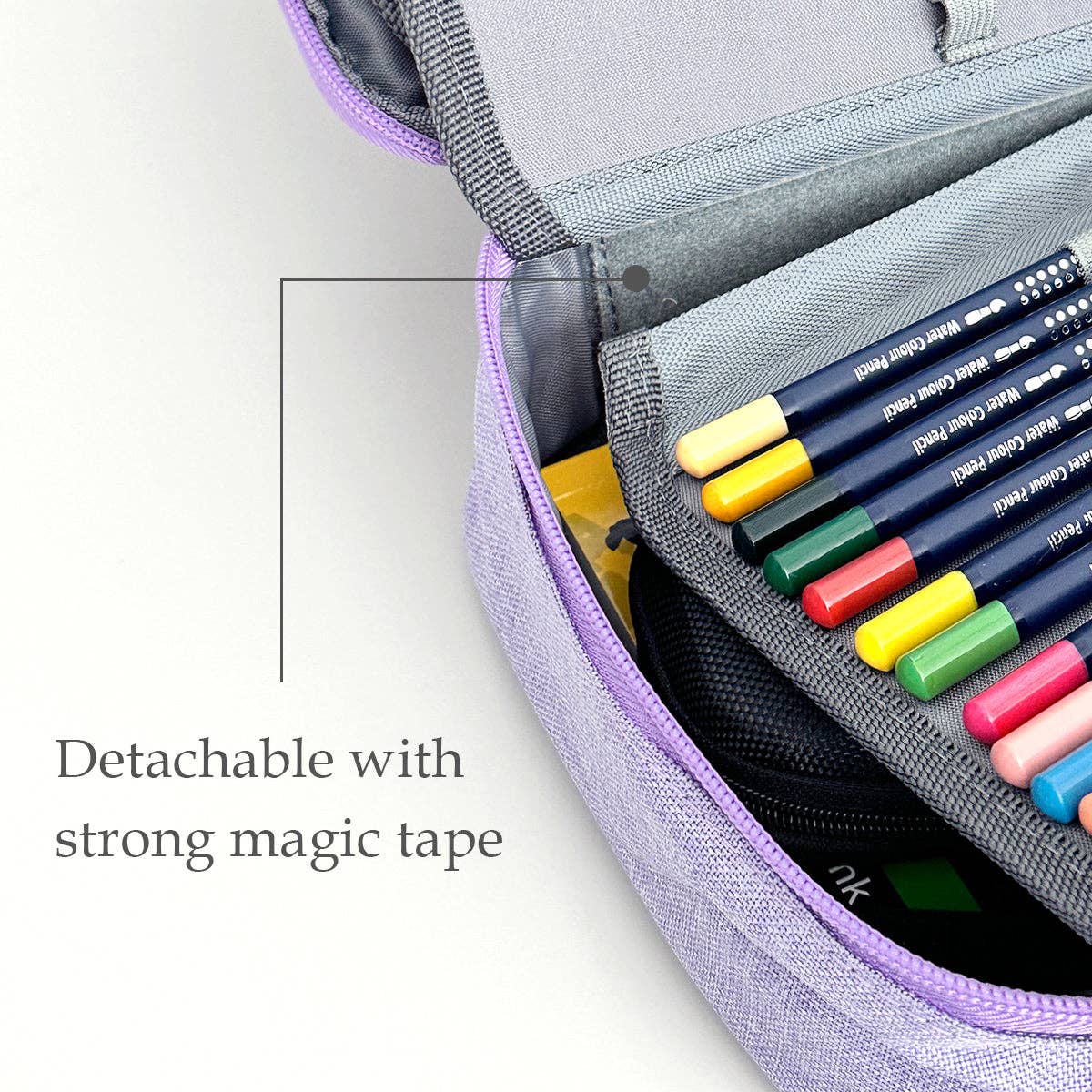 Wrapables.com - Wrapables Large Capacity 72 Slot Pencil Case - Lavender - The Merri Artist - merriartist.com