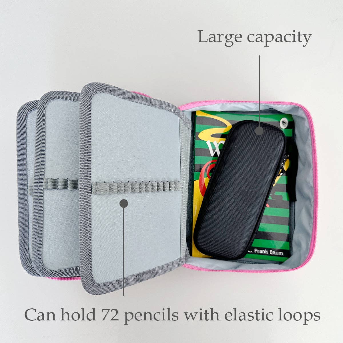 Wrapables.com - Wrapables Large Capacity 72 Slot Pencil Case - Lavender - The Merri Artist - merriartist.com