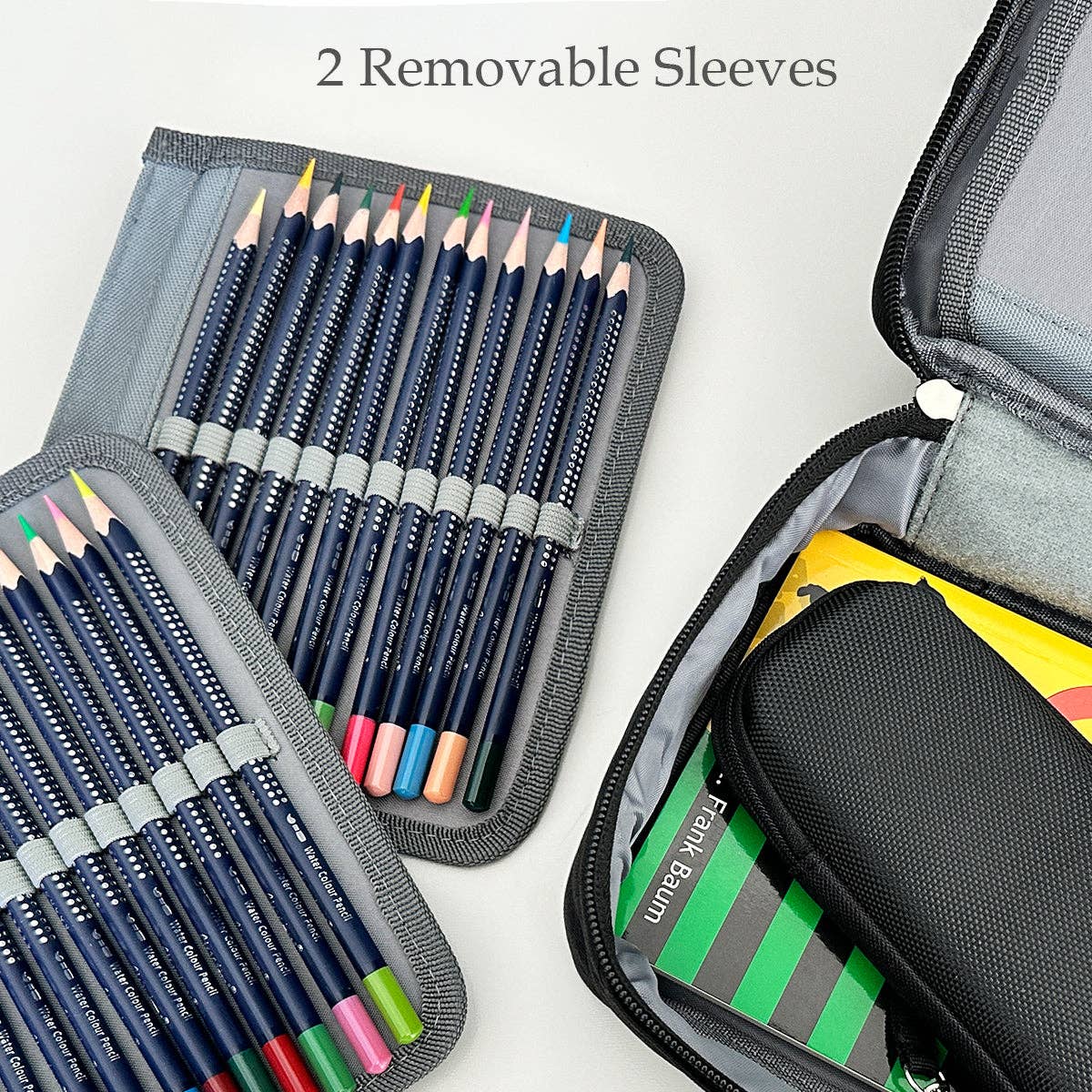 Wrapables.com - Wrapables Large Capacity 72 Slot Pencil Case - Lavender - The Merri Artist - merriartist.com