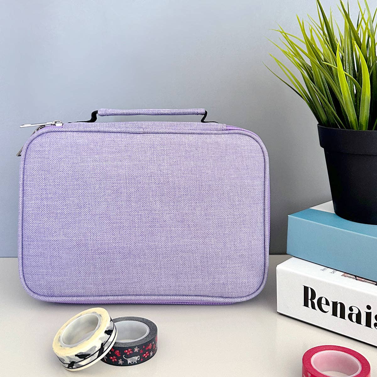 Wrapables.com - Wrapables Large Capacity 72 Slot Pencil Case - Lavender - The Merri Artist - merriartist.com