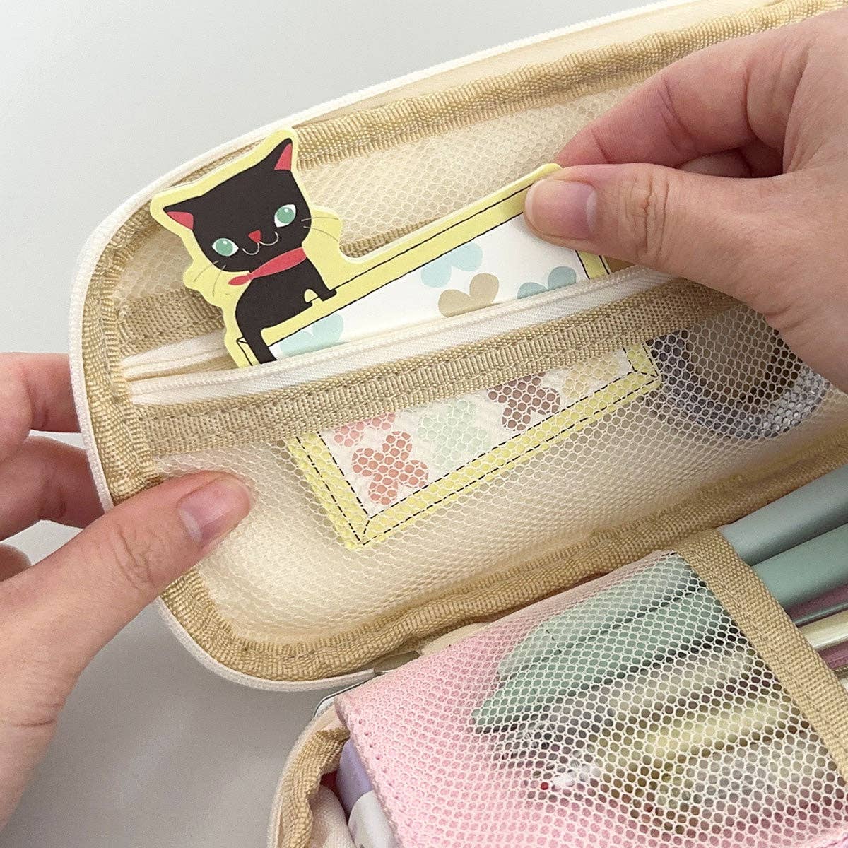 Wrapables.com - Wrapables Large Capacity Pencil Case Expandable Pencil Pouch - Aqua - The Merri Artist - merriartist.com