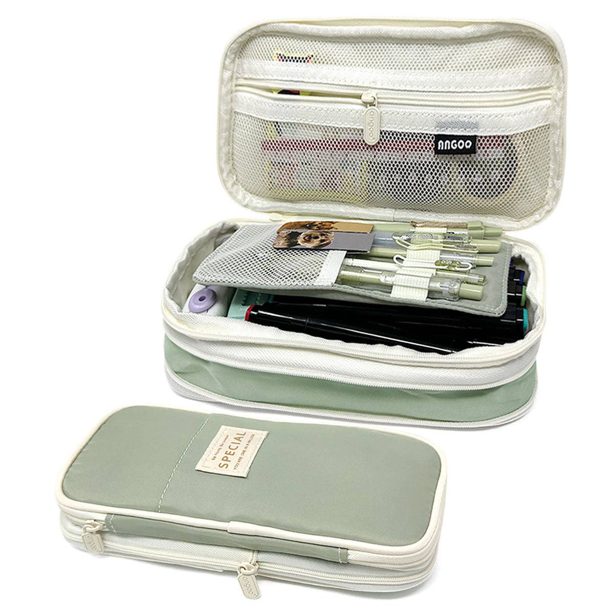 Wrapables.com - Wrapables Large Capacity Pencil Case Expandable Pencil Pouch - Lavender - The Merri Artist - merriartist.com