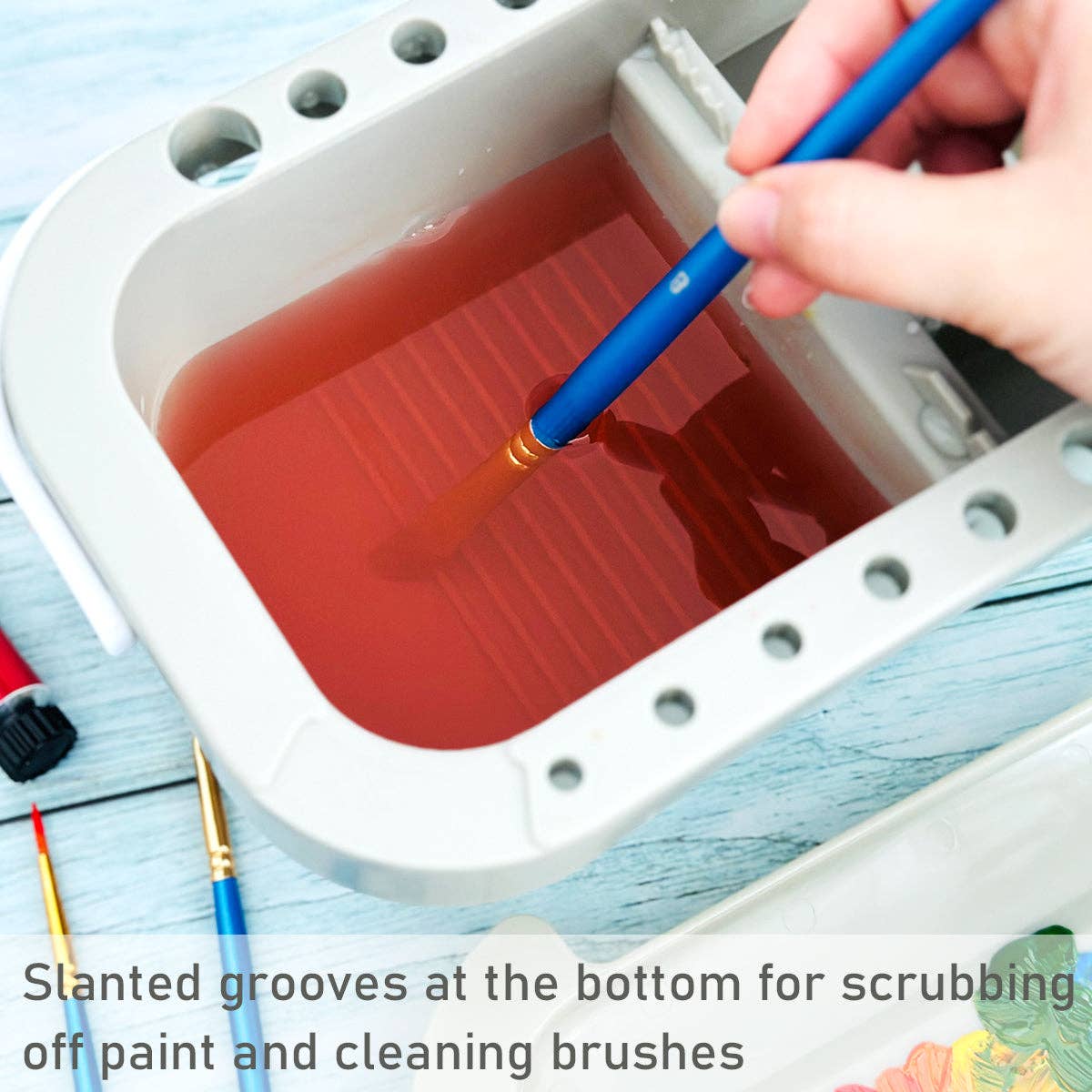 Wrapables.com - Wrapables Paint Brush Cleaner, Artist Paint Brush Holder - The Merri Artist - merriartist.com