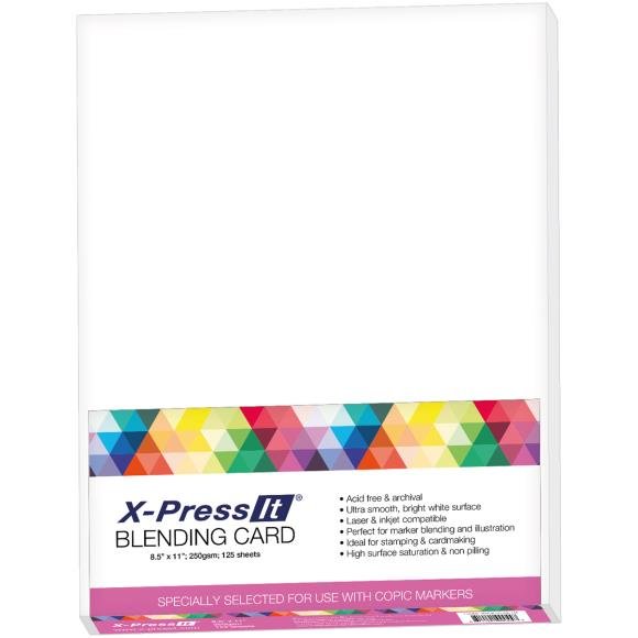 X - Press It Blending Card 8.5x11 inch 125 Sheets - The Merri Artist - merriartist.com