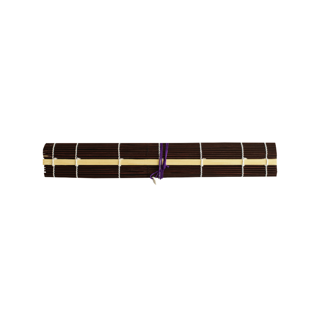 Yasutomo Fudemaki Bamboo Roll Up Brush Holder - Brown with Pockets - The Merri Artist - merriartist.com