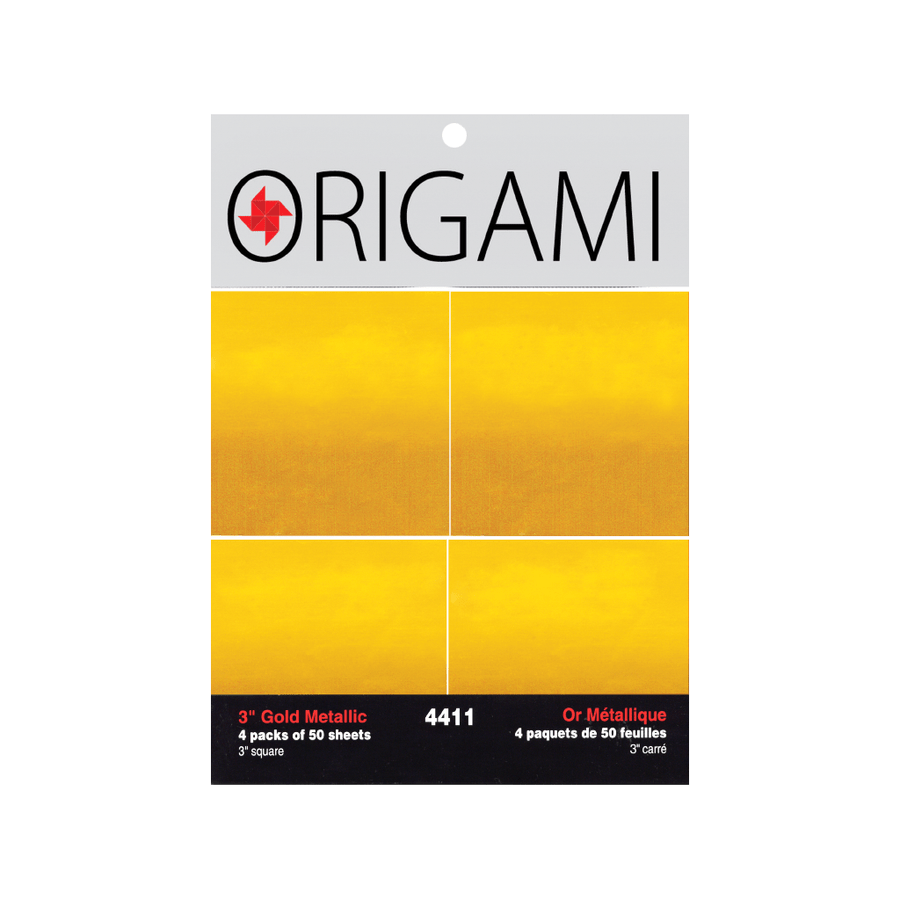Yasutomo Origami Gold Metallic Foil 3" 200 Sheets - The Merri Artist - merriartist.com