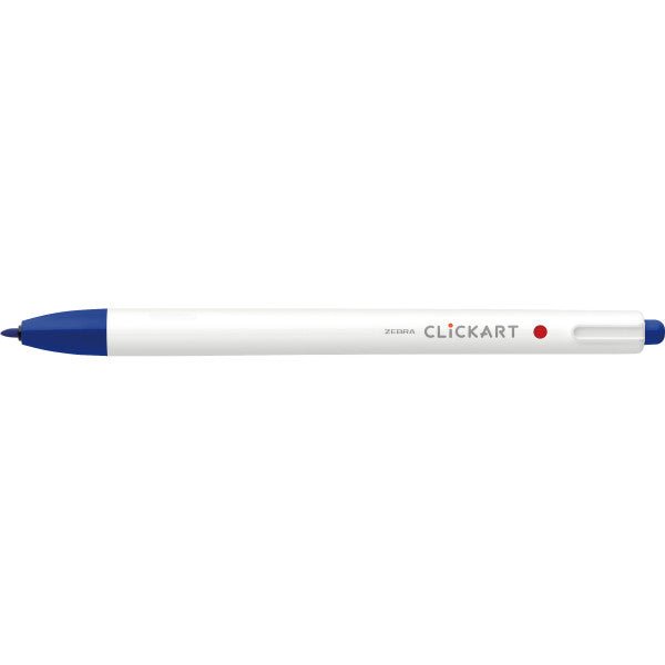 Zebra ClickArt Retractable Marker Pen .6mm Blue - The Merri Artist - merriartist.com