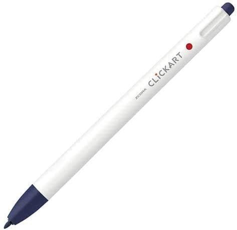 Zebra ClickArt Retractable Marker Pen .6mm Blue Black - The Merri Artist - merriartist.com