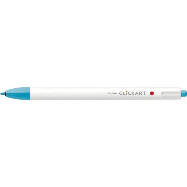 Zebra ClickArt Retractable Marker Pen .6mm Light Blue - The Merri Artist - merriartist.com
