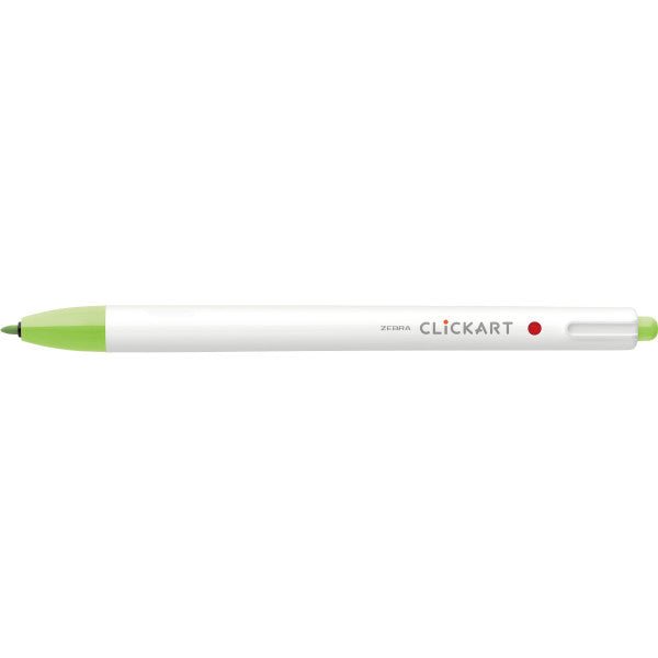 Zebra ClickArt Retractable Marker Pen .6mm Light Green - The Merri Artist - merriartist.com