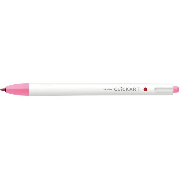 Zebra ClickArt Retractable Marker Pen .6mm Pink - The Merri Artist - merriartist.com