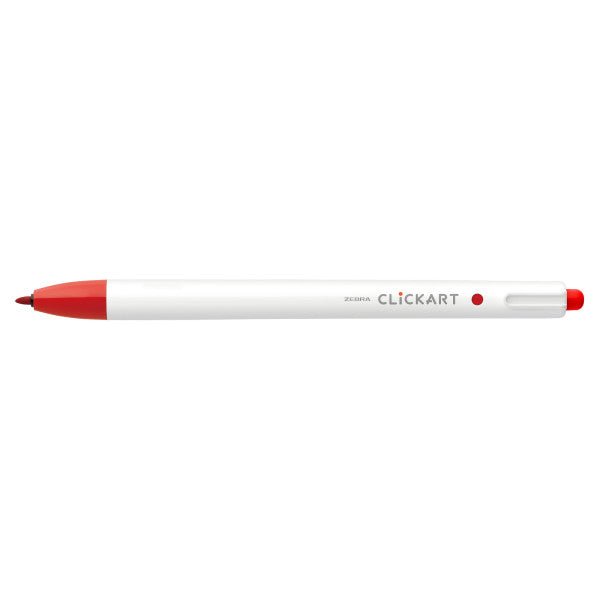 Zebra ClickArt Retractable Marker Pen .6mm Red - The Merri Artist - merriartist.com