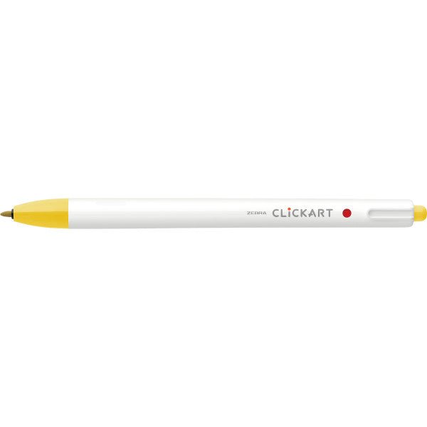 Zebra ClickArt Retractable Marker Pen .6mm Yellow - The Merri Artist - merriartist.com
