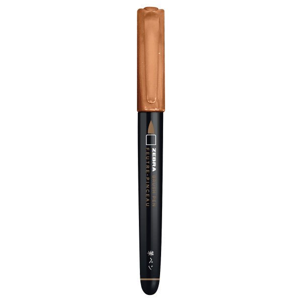 Zebra Metallic Brush Pen - Bronze - The Merri Artist - merriartist.com