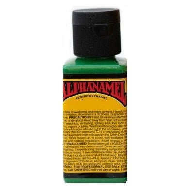Alphanamel Lettering Enamel - 2.5 fl oz (147 ml) - Alpha Green - merriartist.com